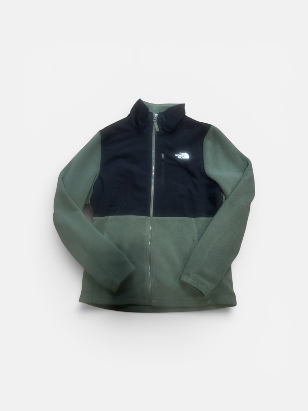 The North Face Women’s Fleece Zip Jacket Green & Black Size Medium